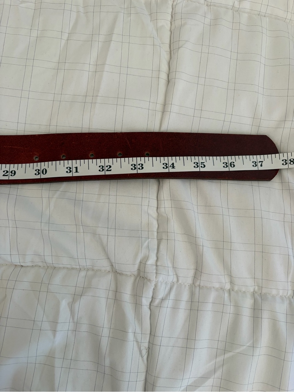 Circa 1990s Les Ailes de La Mode Leather Belt M Burgundy Wine Brass Buckle - Picture 8 of 10
